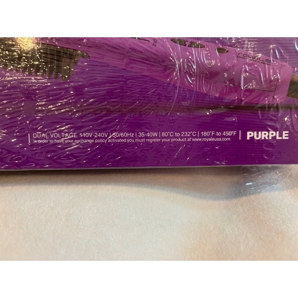Royale Multi-Purpose Ceramic Hair Brush Purple Professional 450F Dual Voltage‎